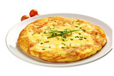omelet on an isolated transparent background