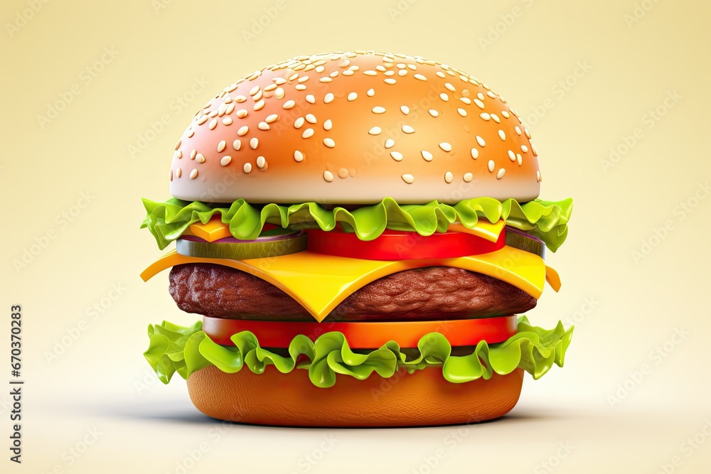 cartoon burger isolated on white background cartoon burger isolated on white background