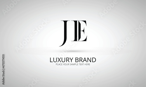 JE J je initial logo | initial based abstract modern minimal creative logo, vector template image. luxury logotype logo, real estate homie logo. typography logo. initials logo photo