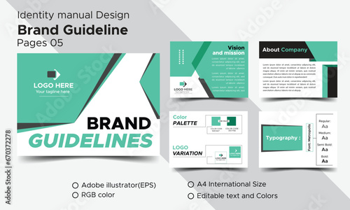 Clean Brand Guidelines Presentation Layout Design