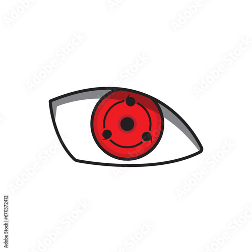 sharingan eye icon vector photo