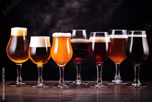 craft beer glasses of different shapes and sizes