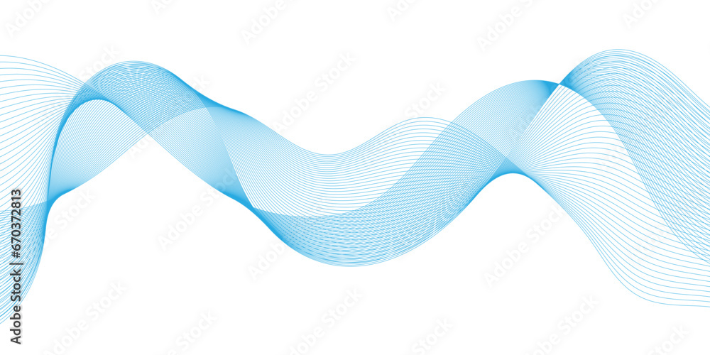Fototapeta premium Abstract flowing wave lines. Design element for technology, science, business, music, equalizer, modern concept background vector eps 10
