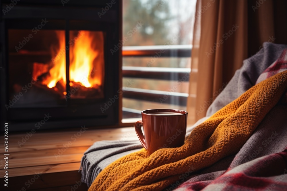a warm cup of tea in a cozy setting a warm cup of tea in a cozy setting