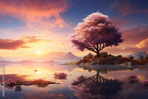 A fresh start symbolized by a sunrise over a serene landscape, emphasizing the opportunity for personal transformation