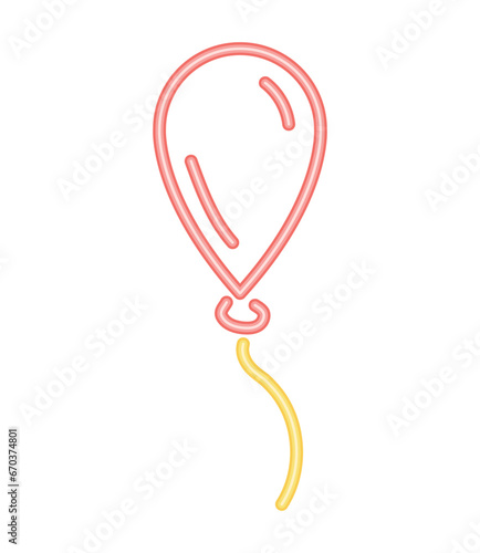 neon balloon illustration