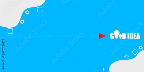 New Idea concept, business life change concept, good idea to fly a red paper plane, Different thinking, Business leader, personality development idea concept. flat vector illustration on background.