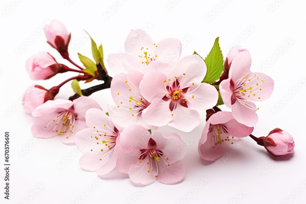 Naklejka premium Close-up view of bunch of pink flowers. This vibrant image captures beauty and delicate details of these blossoms. Perfect for adding touch of nature to any project or design.