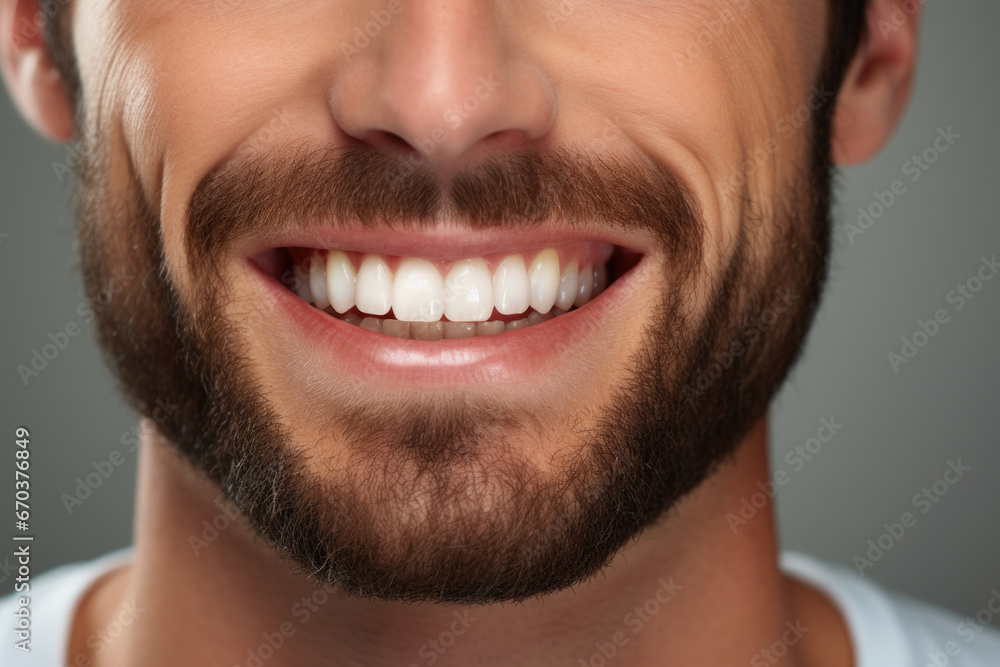 Close-up photograph of man with beard smiling. This image can be used to convey happiness, positivity, and confidence. Perfect for advertising, social media, or personal projects. Close-up photograph of man with beard smiling. This image can be used to convey happiness, positivity, and confidence. Perfect for advertising, social media, or personal projects.