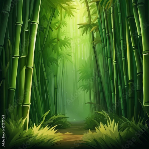 bamboo forest illustration background
