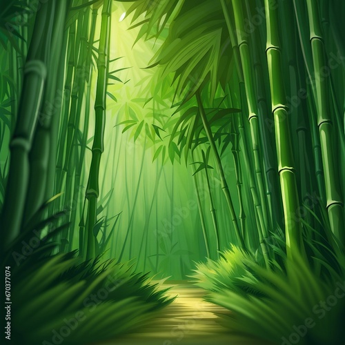 bamboo forest illustration background