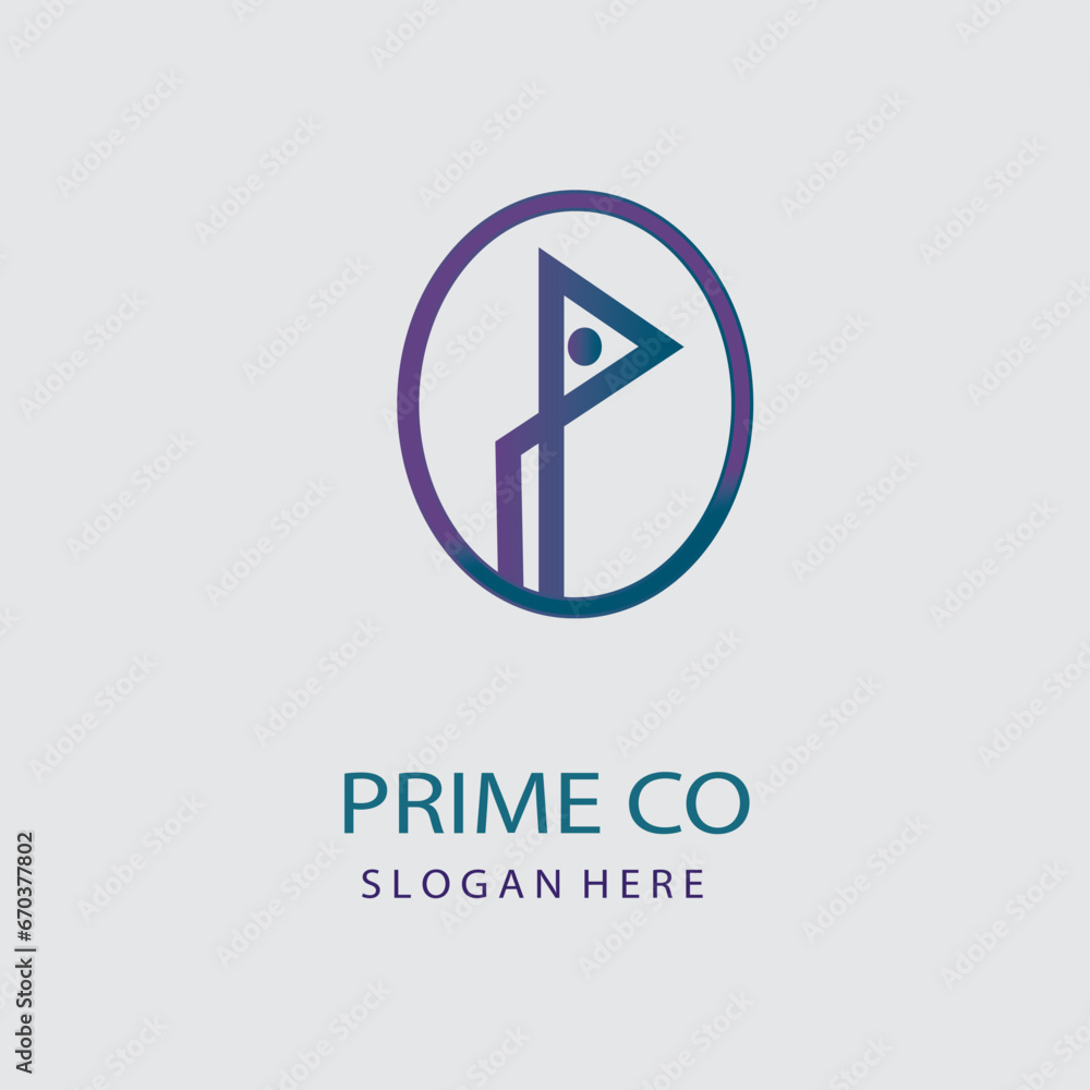 Premium quality p logo for business.P business brand logo gradient concept for all company. modern creative p icon logo vector Illustrator EPS 10. - obrazy, fototapety, plakaty 