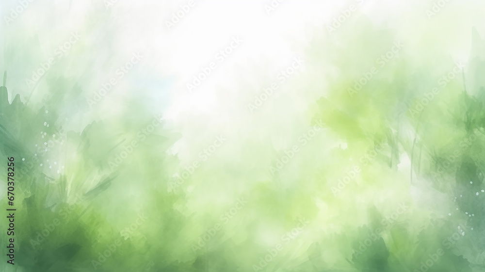 abstract blurred light watercolor fresh green eco background. - obrazy, fototapety, plakaty 