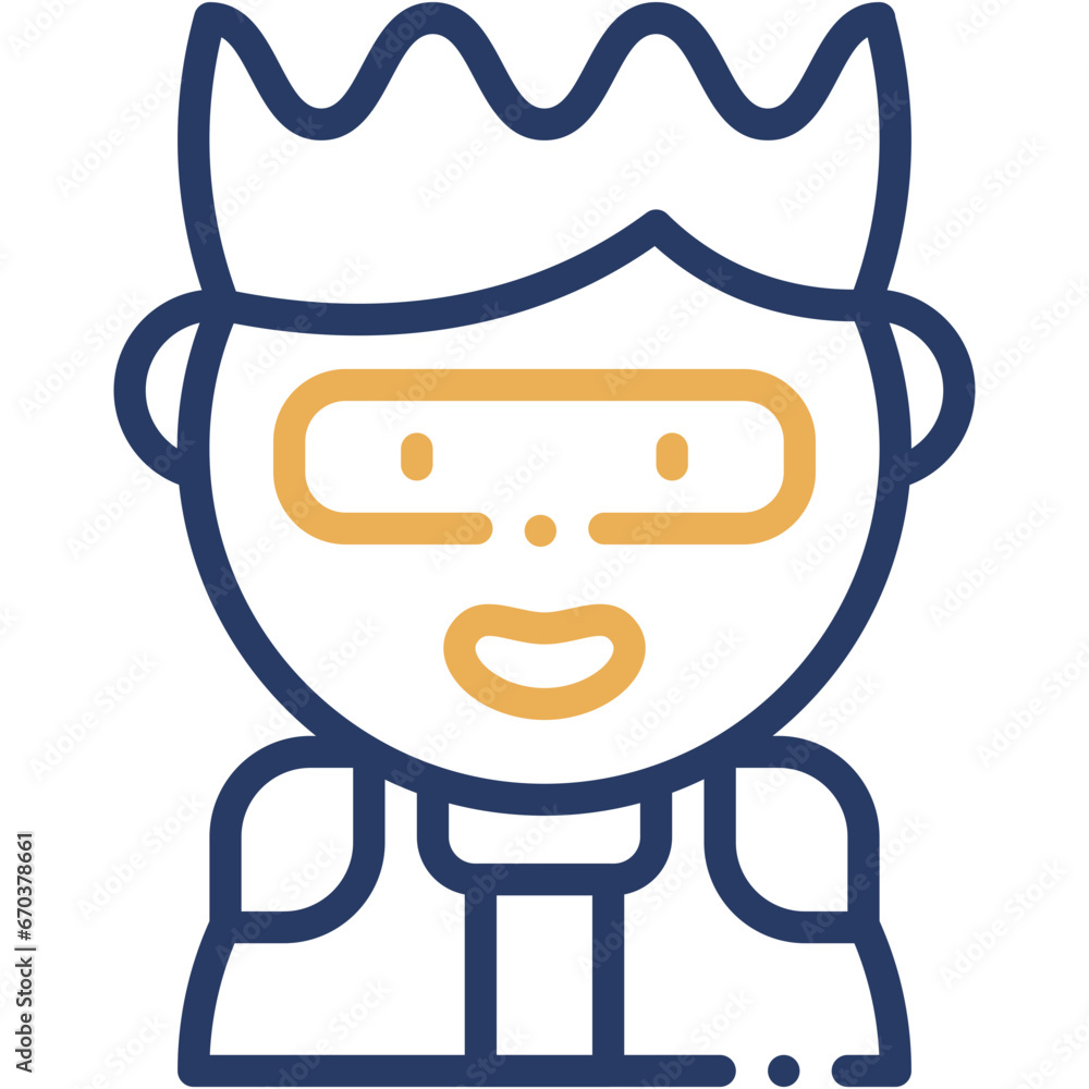 Vector Icon Cyberpunk, Sci-Fi, Costume, User, People, Avatar Vector Icon Cyberpunk, Sci-Fi, Costume, User, People, Avatar