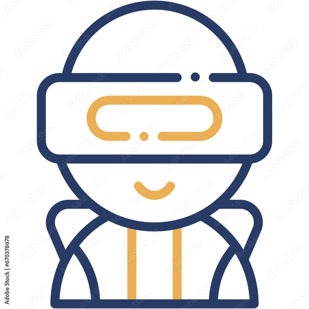 Vector Icon Galactic Traveler, Automaton, Robotics, User, Technology, User Vector Icon Galactic Traveler, Automaton, Robotics, User, Technology, User