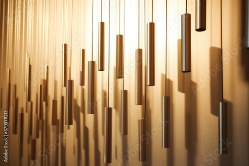 wall of sound therapy chimes in soft light