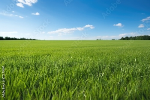 view of a freshly cut grass field
