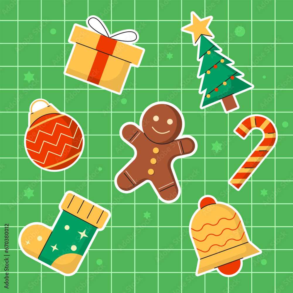 Christmas seamless pattern with gifts