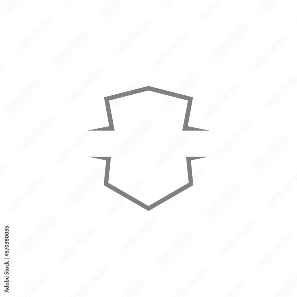Shape of shield protection for logo design isolated on white background Shape of shield protection for logo design isolated on white background