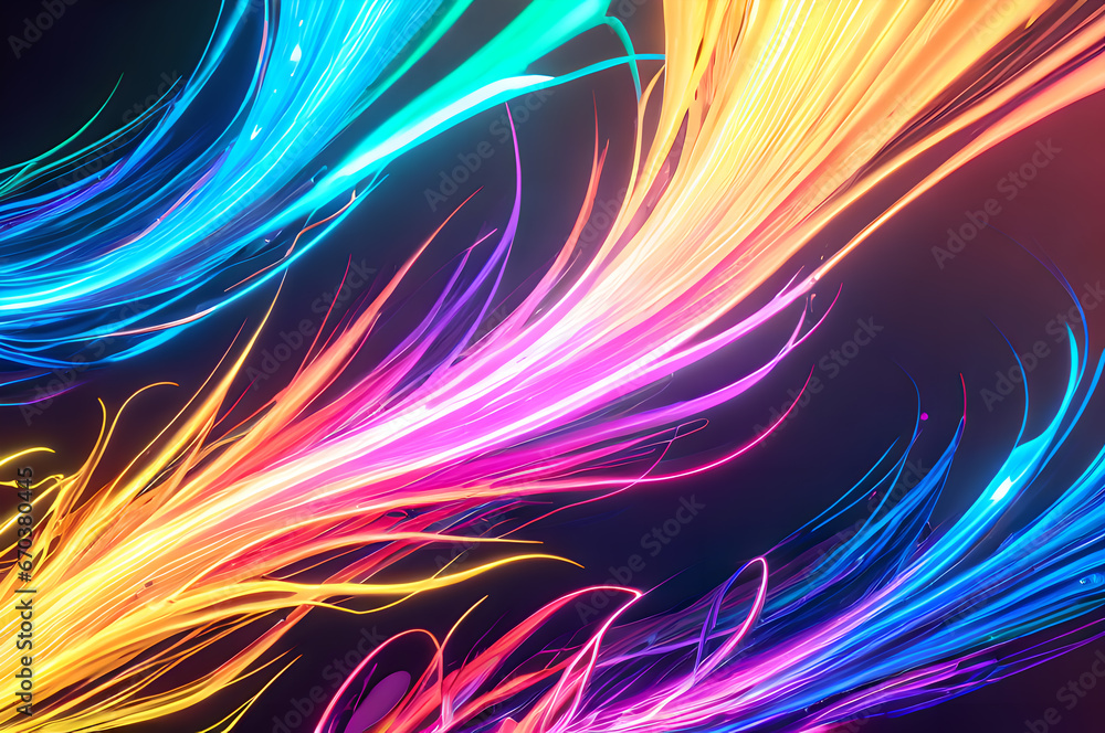 Abstract waves modern multi-colored background. Generative AI Abstract waves modern multi-colored background. Generative AI