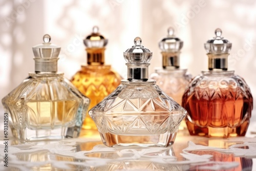 bubbly liquid filling transparent perfume bottles
