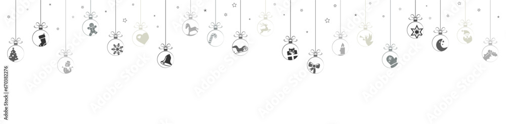 hanging baubles with christmas icons and greetings hanging baubles with christmas icons and greetings
