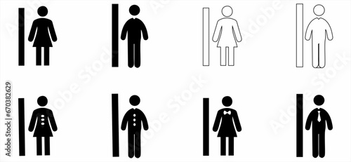 toilet icon vector for web and mobile app.girls and boys restrooms sign and symbol.bathroom sign.wc,lavatory