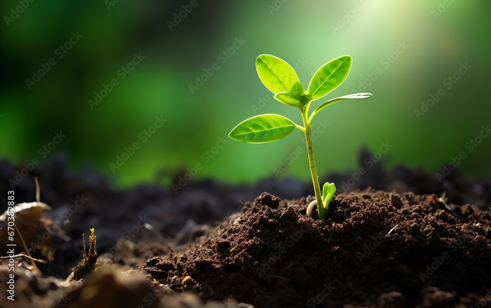 Earth day concept. Young plants grow in soil. Earth day concept. Young plants grow in soil.