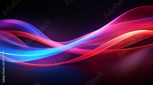 Glowing Neon Curves Background