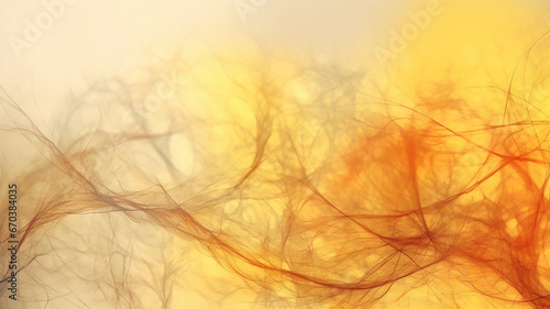 yellow abstract background. . autumn movement interlacing transparent curved lines.