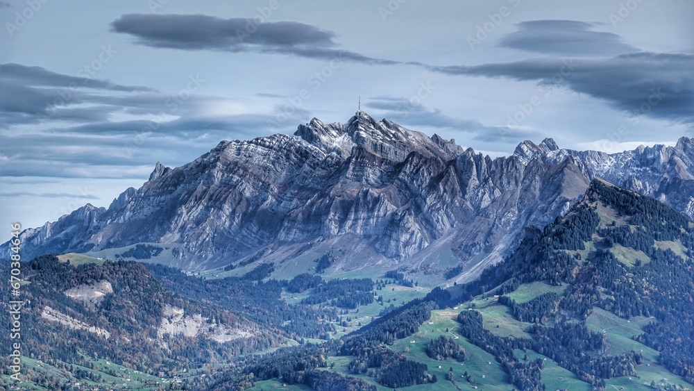 Impressive mountains and clouds