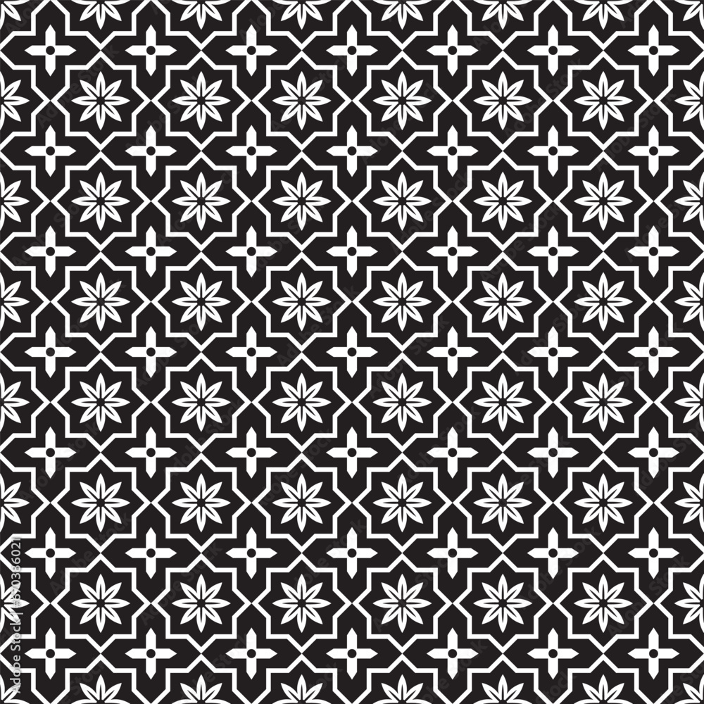 Black and white seamless pattern background Black and white seamless pattern background