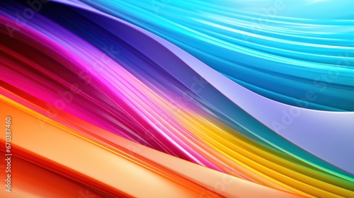 Stunning 3D rendering of an abstract multicolored spectrum.