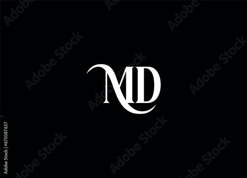 MD   letter logo design and initial logo