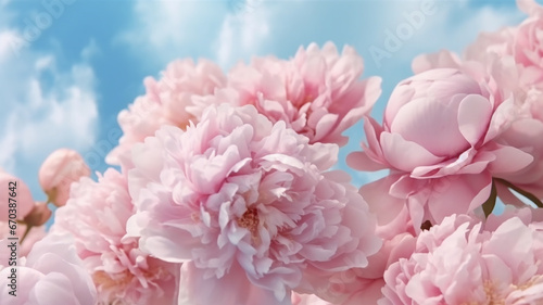 peonies abstract summer background flowers. © kichigin19