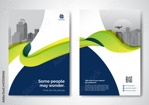 Template vector design for Brochure, AnnualReport, Magazine, Poster, Corporate Presentation, Portfolio, Flyer, infographic, layout modern with color size A4, Front and back, Easy to use.
