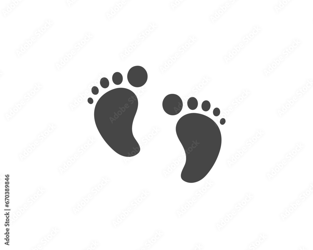 Footprint icon. Flat design style vector illustration. Footprint icon. Flat design style vector illustration.