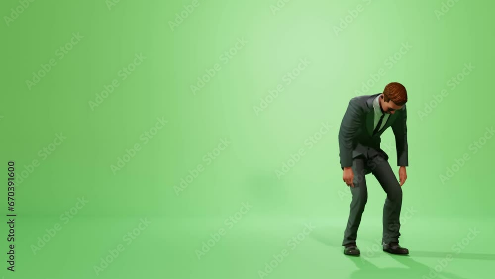 3D Depressed Businessman Character Animation 3D Depressed Businessman Character Animation