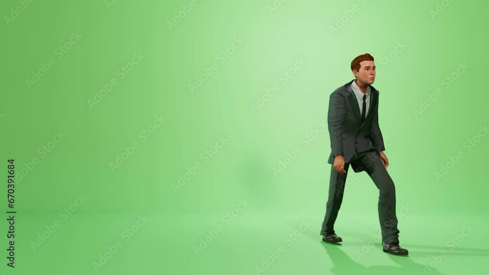 3D Animated Walk Tired Businessman Character 3D Animated Walk Tired Businessman Character