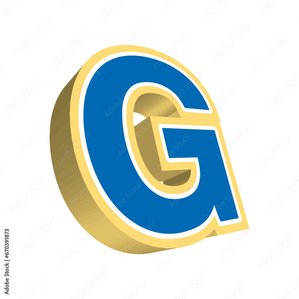 Letter G. 3D design vector Letter G. 3D design vector