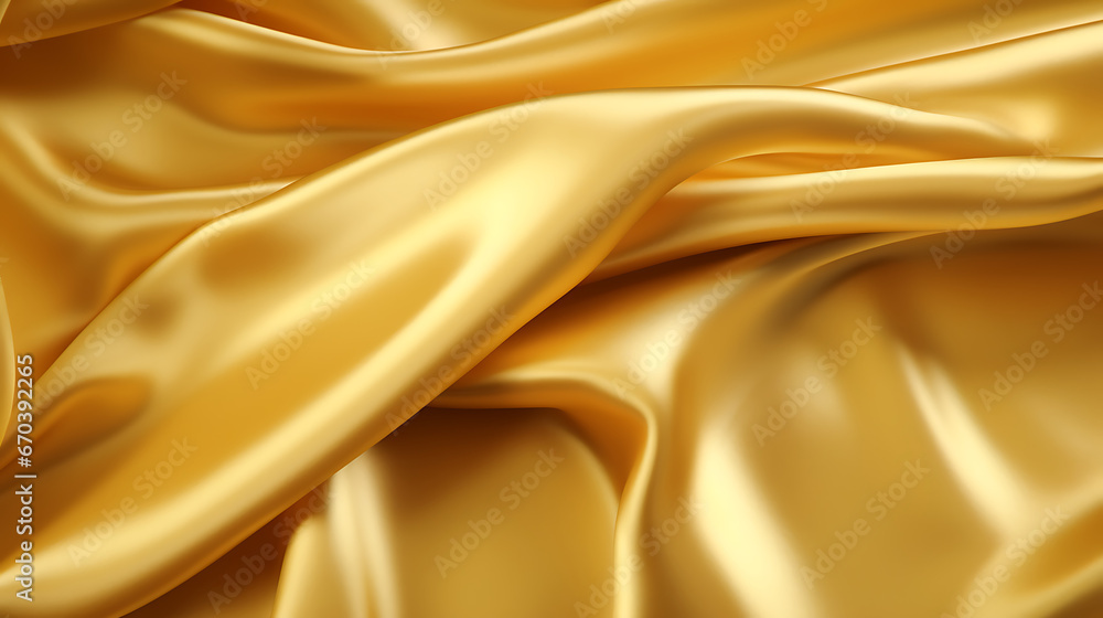 Fototapeta premium Beautiful gold 3D plain cloth with luster