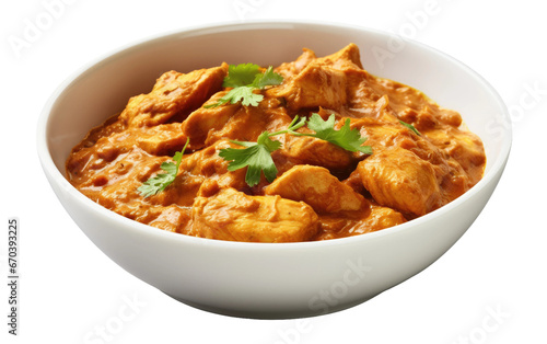 Spicy Chicken Curry Dish Recipe on Transparent background