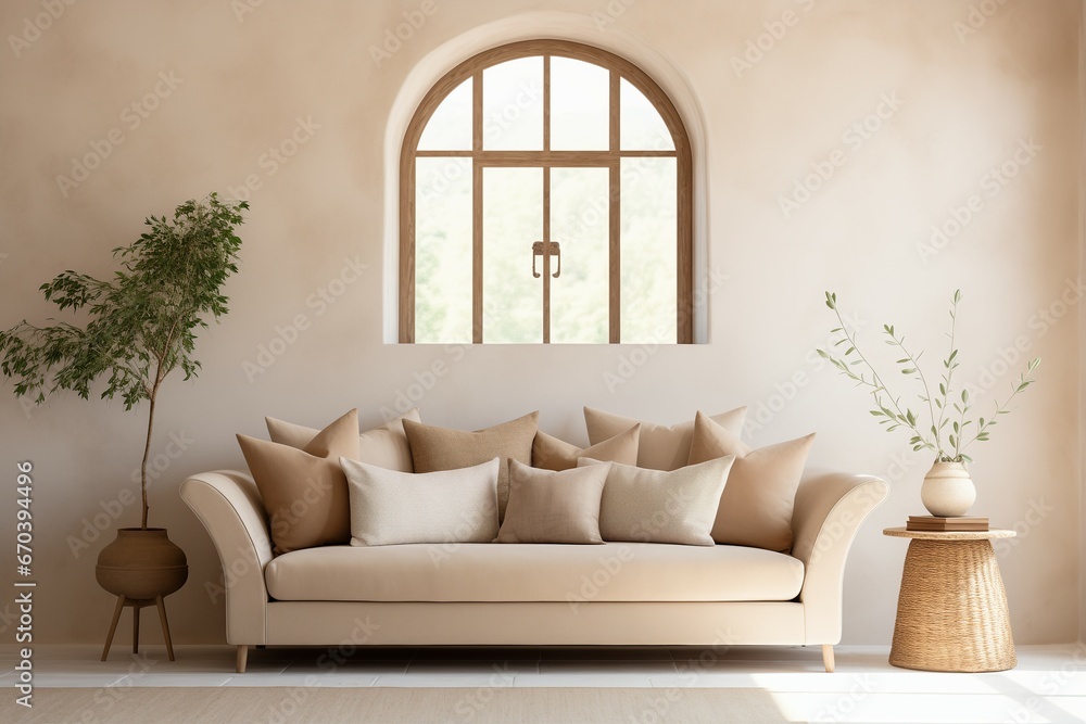 Contemporary Loft Living Room Decor with Neutral Beige Accents Contemporary Loft Living Room Decor with Neutral Beige Accents