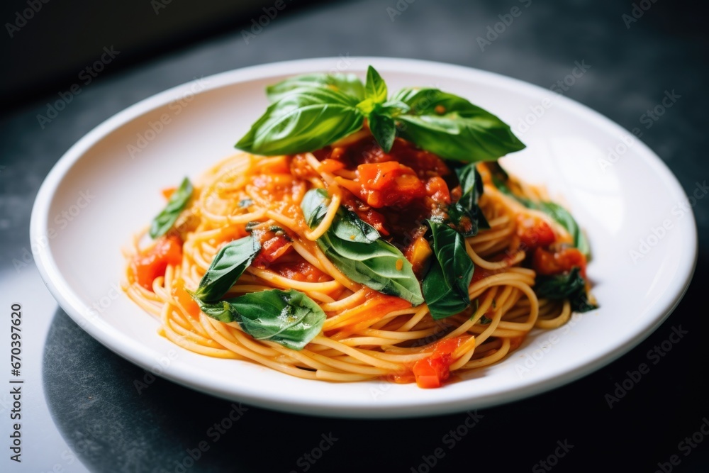 a budget-conscious pasta and tomato sauce dish