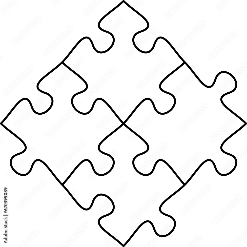 Puzzle line icon outline vector. Puzzle line icon outline vector.