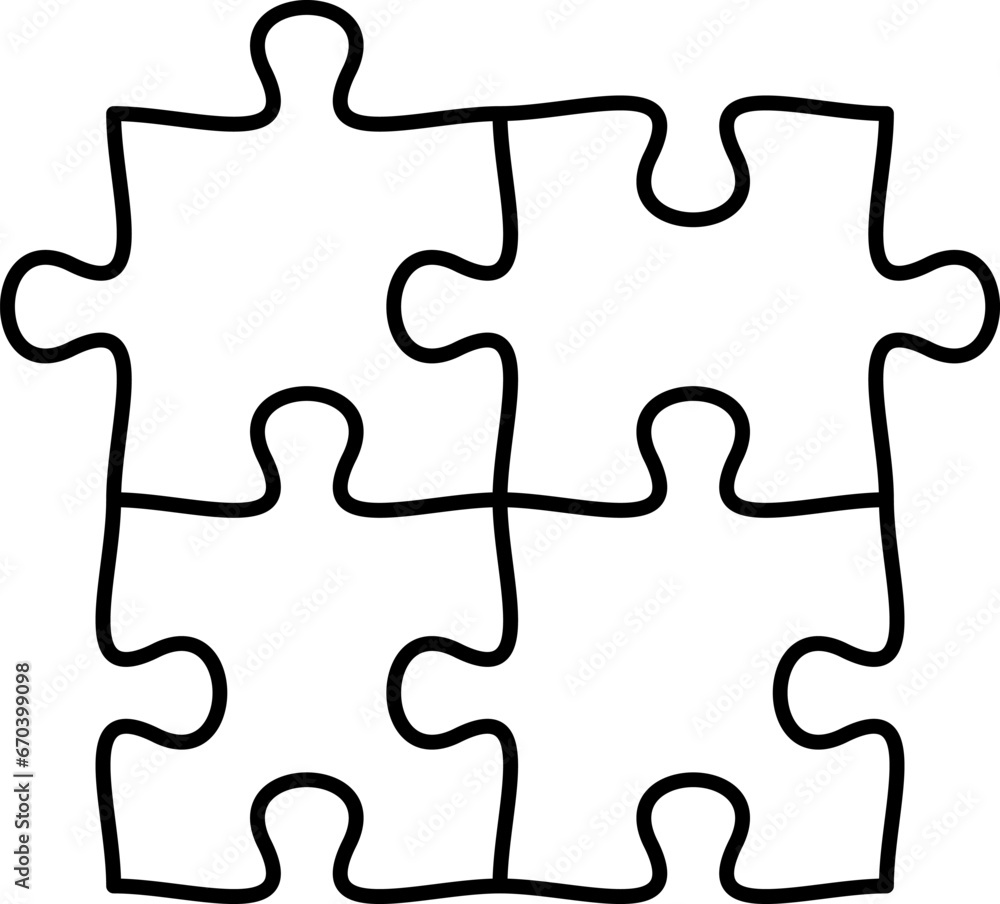 Puzzle line icon outline vector. Puzzle line icon outline vector.