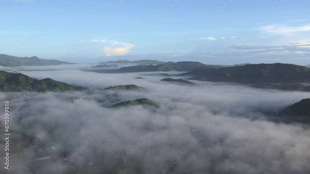 Peaceful Scenic Flyover Cloud Above Mountaintops In Costa Rica Rainforest, 4K Drone Peaceful Scenic Flyover Cloud Above Mountaintops In Costa Rica Rainforest, 4K Drone