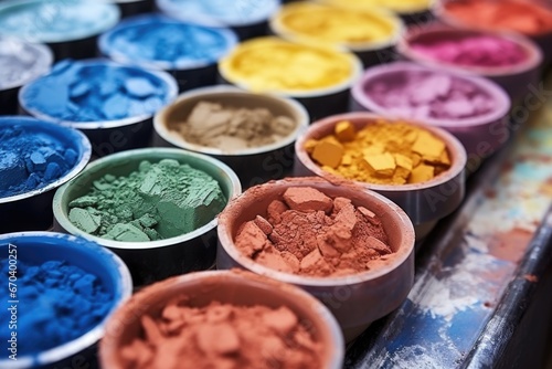 closeup of mixed clay paints © altitudevisual