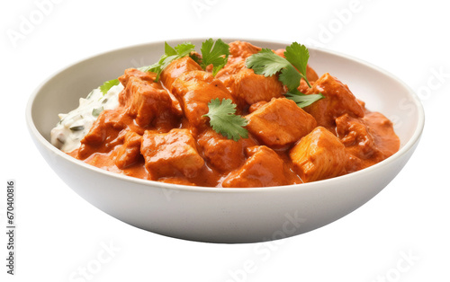 Classic Chicken Tikka Masala Curry on Transparent background