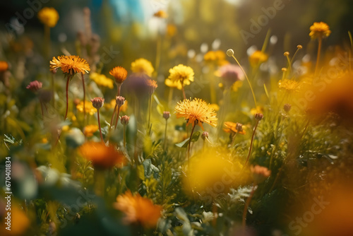 field of daisies. 